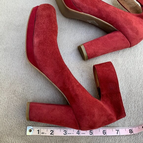 Jeffrey Campbell Vintage Aurora Suede Heels Sz 7.5 - Picture 14 of 16